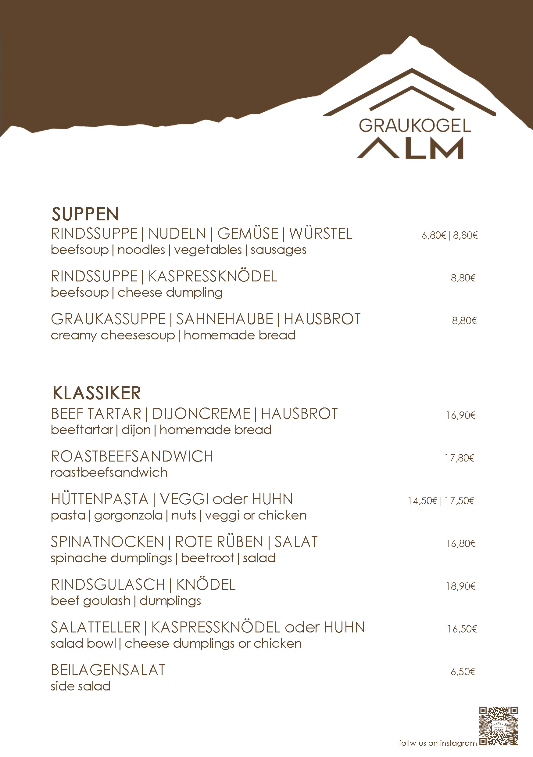 Winterwandern Genuss Graukogel Mittelstation Essen Trinken Sonnenterrasse